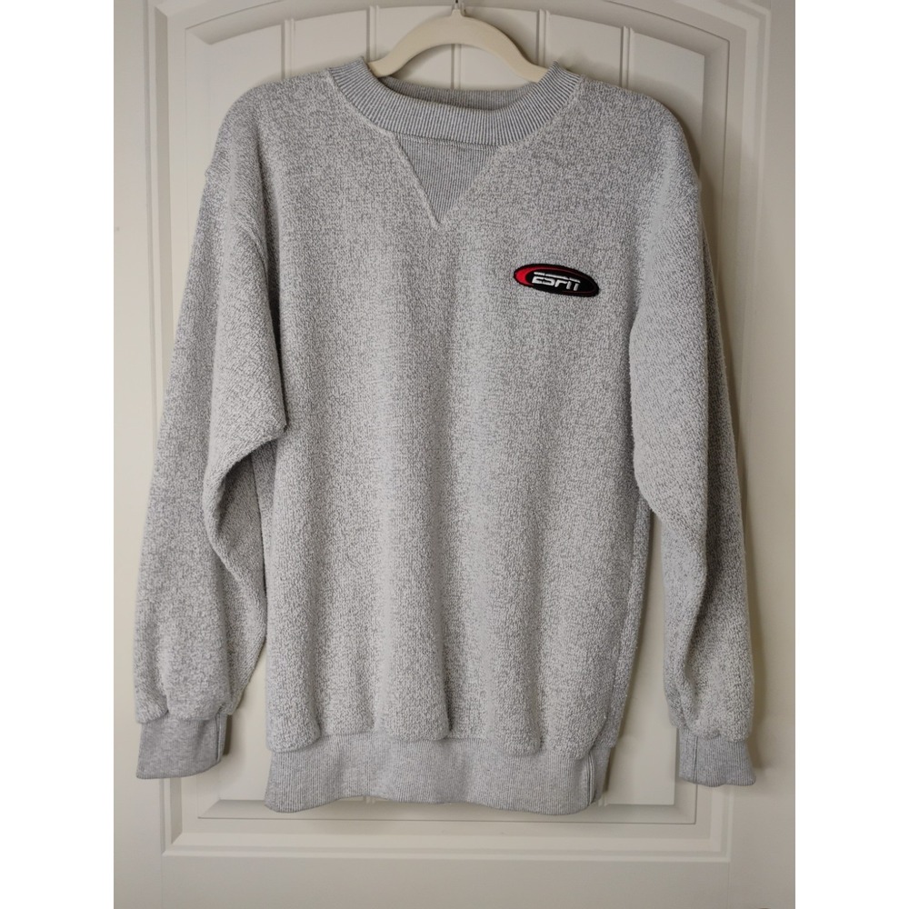 ESPN Gray Crew Neck Sweatshirt Embroidered Vintage  Size Medium